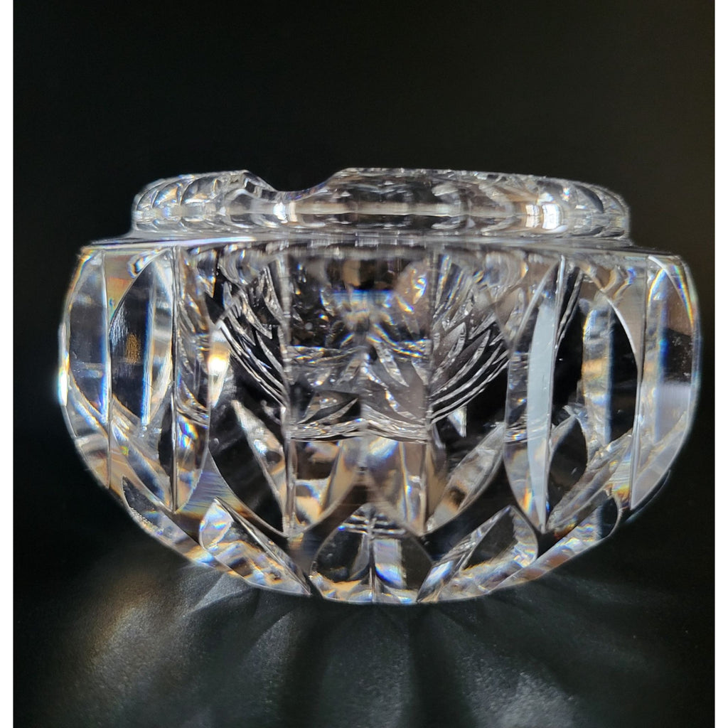 Waterford Heavy Cut Crystal Ashtray Bowl Faceted Design 3.5" Diameter