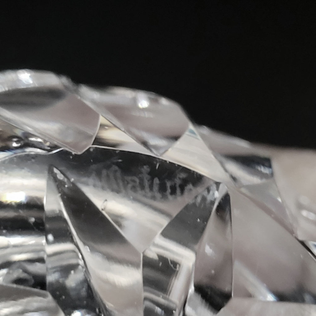 Waterford Heavy Cut Crystal Ashtray Bowl Faceted Design 3.5" Diameter
