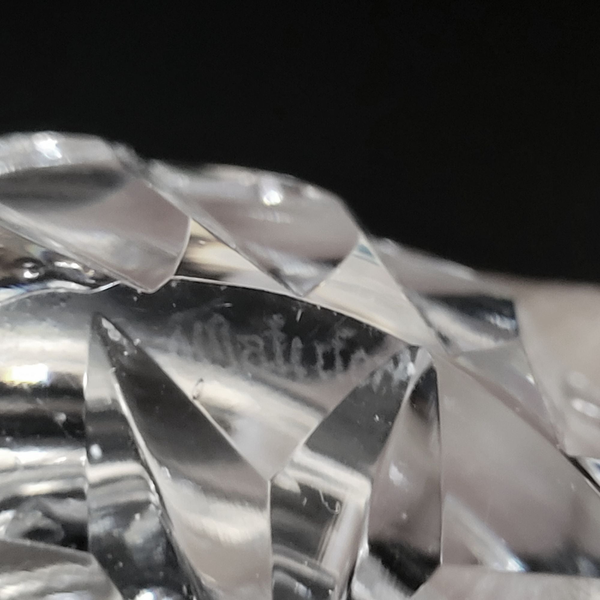 Waterford Heavy Cut Crystal Ashtray Bowl Faceted Design 3.5" Diameter