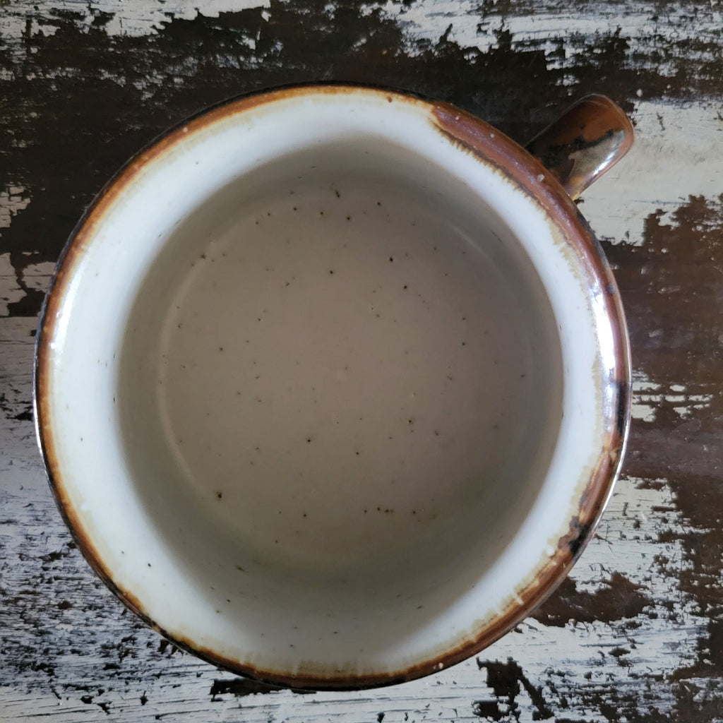 Vintage Otagiri Bittersweet Pattern Ceramic Soup Mug With Handle MCM Stoneware