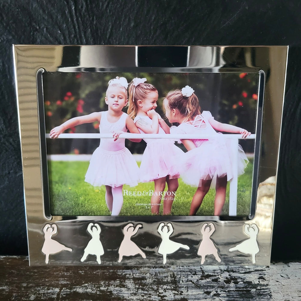 Reed & Barton Ballerina Silverplate 5x7 Frame With Elegant Dancing Figure Accents