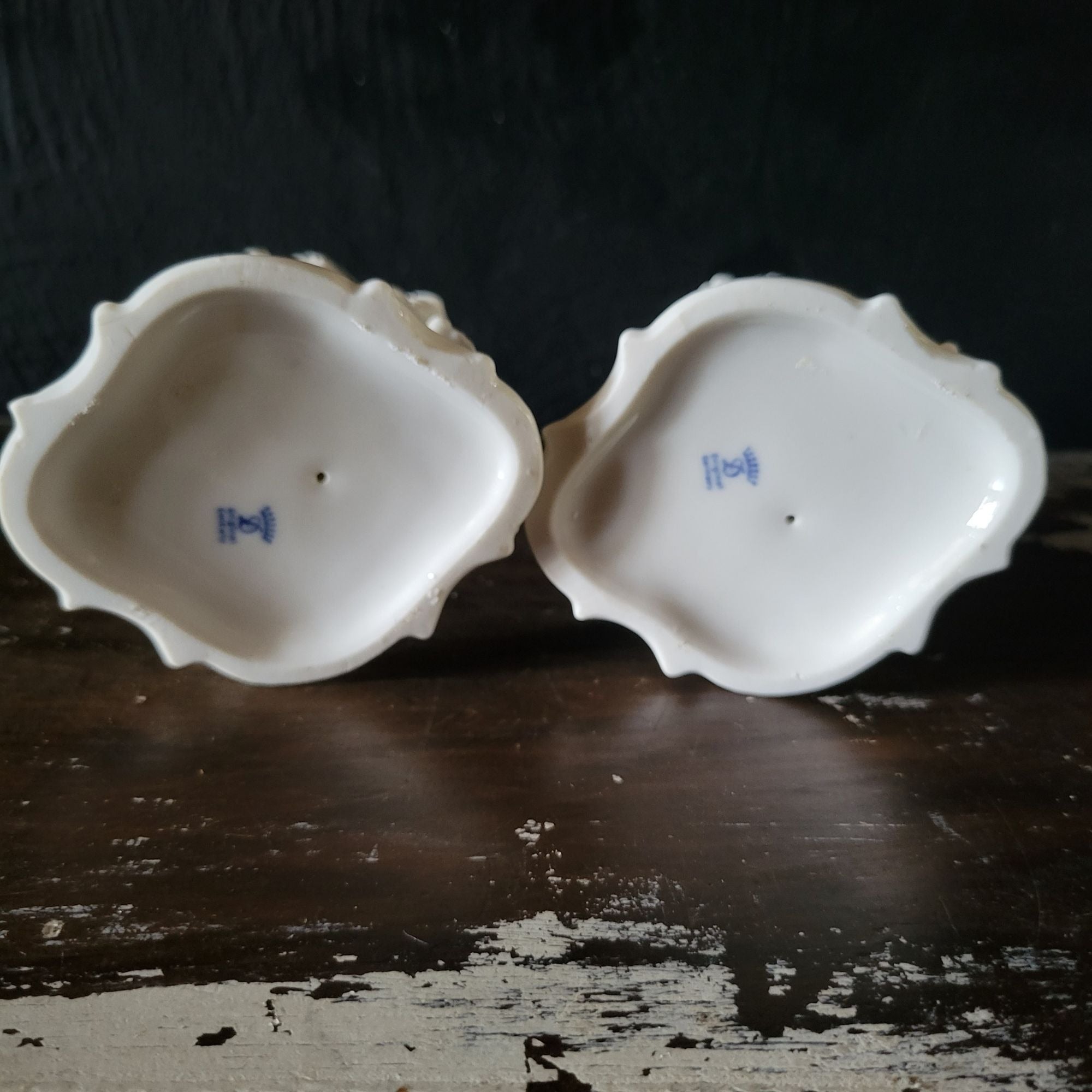 Pair Of Vintage Karl-Heinz Klette Dresden Porcelain Cherub Figurines "Spring"